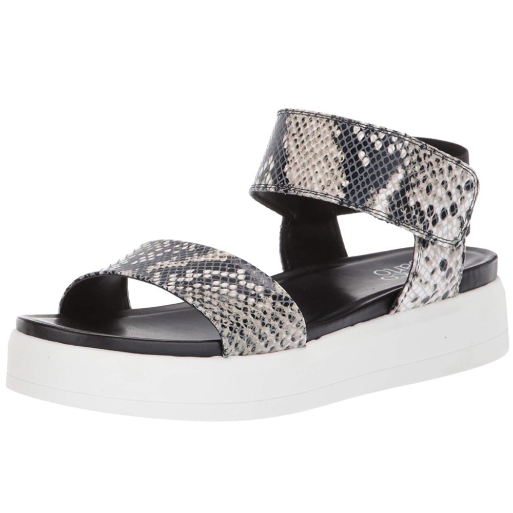 Franco Sarto Leather Kana Wedge Sandal Natural